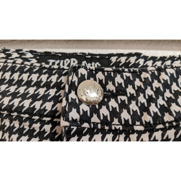 Tripp NYC Daang Goodman Black & White Houndstooth Skinny Leg Punk Jeans 11 - Picture 7 of 16